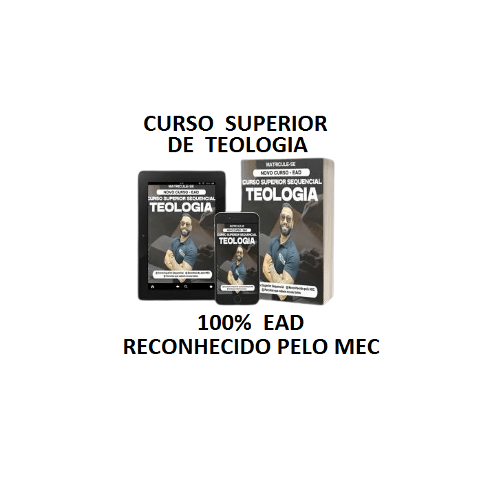 CURSO SUPERIOR EM TEOLOGIA, 100% EAD, RECONHECIDO PELO MEC E VÁLIDO PARA CONCURSO&nbsp;PÚBLICO.